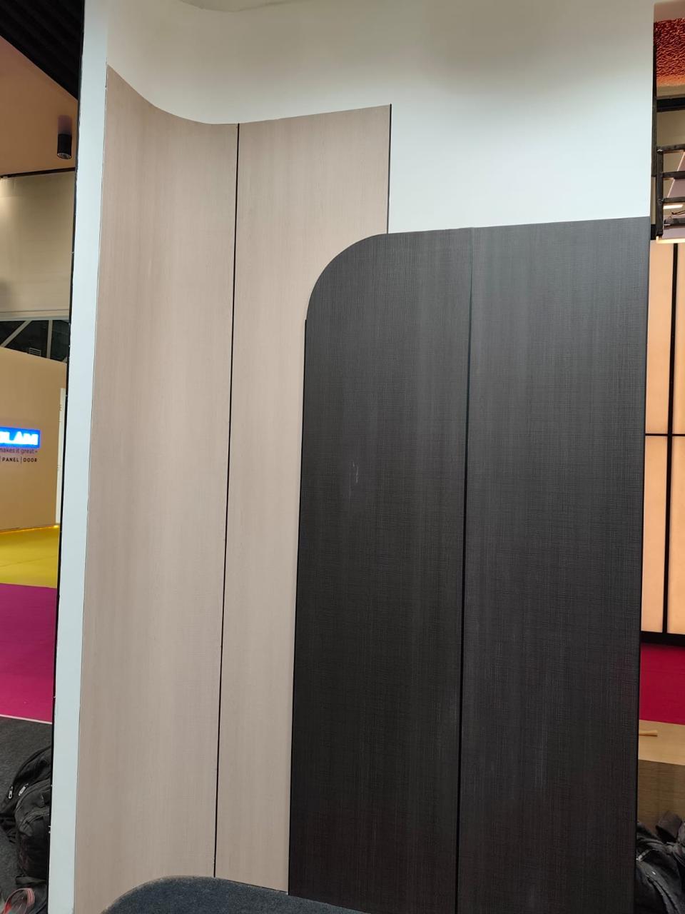 Curved Charcoal & Beige Feature Panel, Kanpur